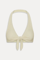 Jayne Terry Halter Bikini Top - Lemon