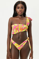 Bella Terry Cheeky Bikini Bottom - Peace Terry