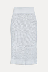 Orchard Crochet Midi Skirt - White