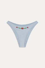 Dove Beaded Shine Bikini Bottom - Frosting