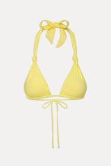 Kealy Triangle Halter Bikini Top - Yellow Iris