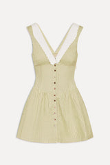Marley Cotton Mini Dress - Lemon Dot