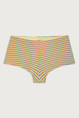 Genevieve Terry Boy Short Bikini Bottom - Lovers Stripe