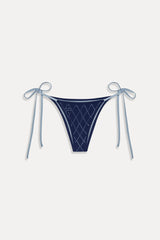 Mackenzie Cheeky String Bikini Bottom - Diamond Stitch