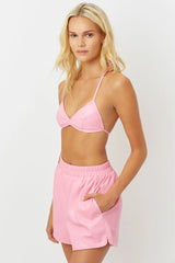 Rusty Vegan Leather Shorts - Pink Punch