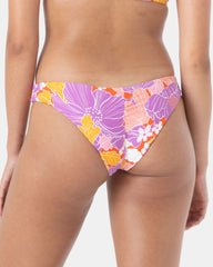 Bell Bottom Blooms Hipster Shirred Back Cheeky Bikini Bottom