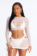 Allyson Bikini And Coverup Set - White