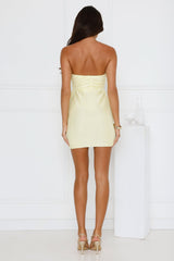 Plisse Lovers Mini Dress Lemon
