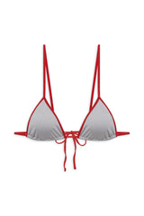 Lumia Triangle Bralette Bikini Top - Cherry Mint