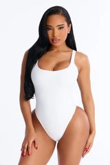 Easy Peasy Tank Swimsuit - White