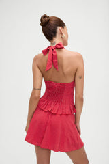 Angeline Halter Top - Ladybug