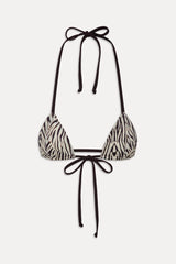 Coastal Micro Triangle Bikini Top - Zebra
