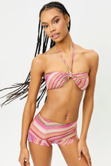 Katarina Halter Bandeau Bikini Top - Dance Pink