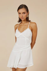 ODEZA MINI DRESS - WHITE