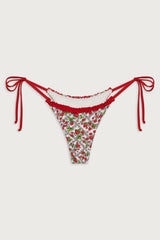 Divine Tie Side Skimpy Bikini Bottom - Berry in Love