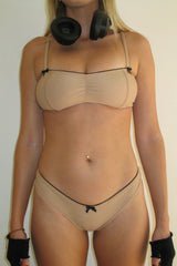 Enzo Ribbed Cheeky Bikini Bottom - Suntanned