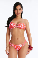 Down For Anything Bandeau 2pc Bikini - Pink/combo