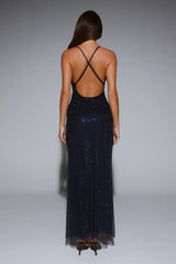 Exclusive Events Maxi Dress Navy