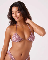 Batik Bloom Mini Tiki Triangle Bikini Top