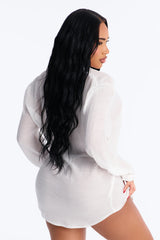 So Effortlessly Coverup Shirt - White