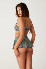 Izabella Swim Skirt Bikini Bottom - Summer Nights