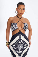 Daydream 2 Piece Detachable Bandeau Bikini Set - Black/combo