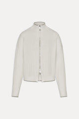 Bea Cloud Knit Zip Up Sweater - Honeymoon