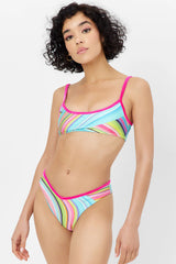 Enzo Shine Cheeky Bikini Bottom - Rainbow Swirl