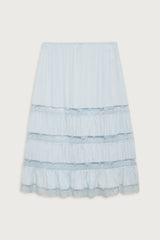 Solstice Midi Skirt - Blue Porcelain