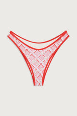 Dove Classic Floral Bikini Bottom - Red Rover
