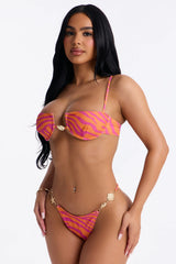 Nothing Just A Stripe Hardware 2 Piece Bikini - Pink/combo