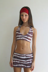 Marty Swim Skirt Tie Dye Bikini Bottom - Taro Tie Dye