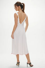 Gem Midi Slip Dress - Red Dot