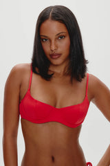 Cola Underwire Bikini Top - True Red