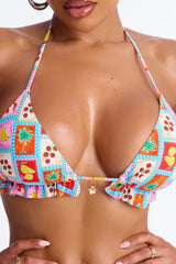 Peachy Keen 3 Piece Bikini & Mini Skirt Set - Pink/combo