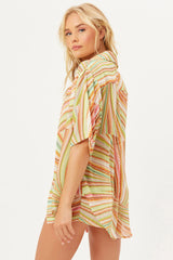 Fifi Sustainable Button Up Shirt - Disco Yellow