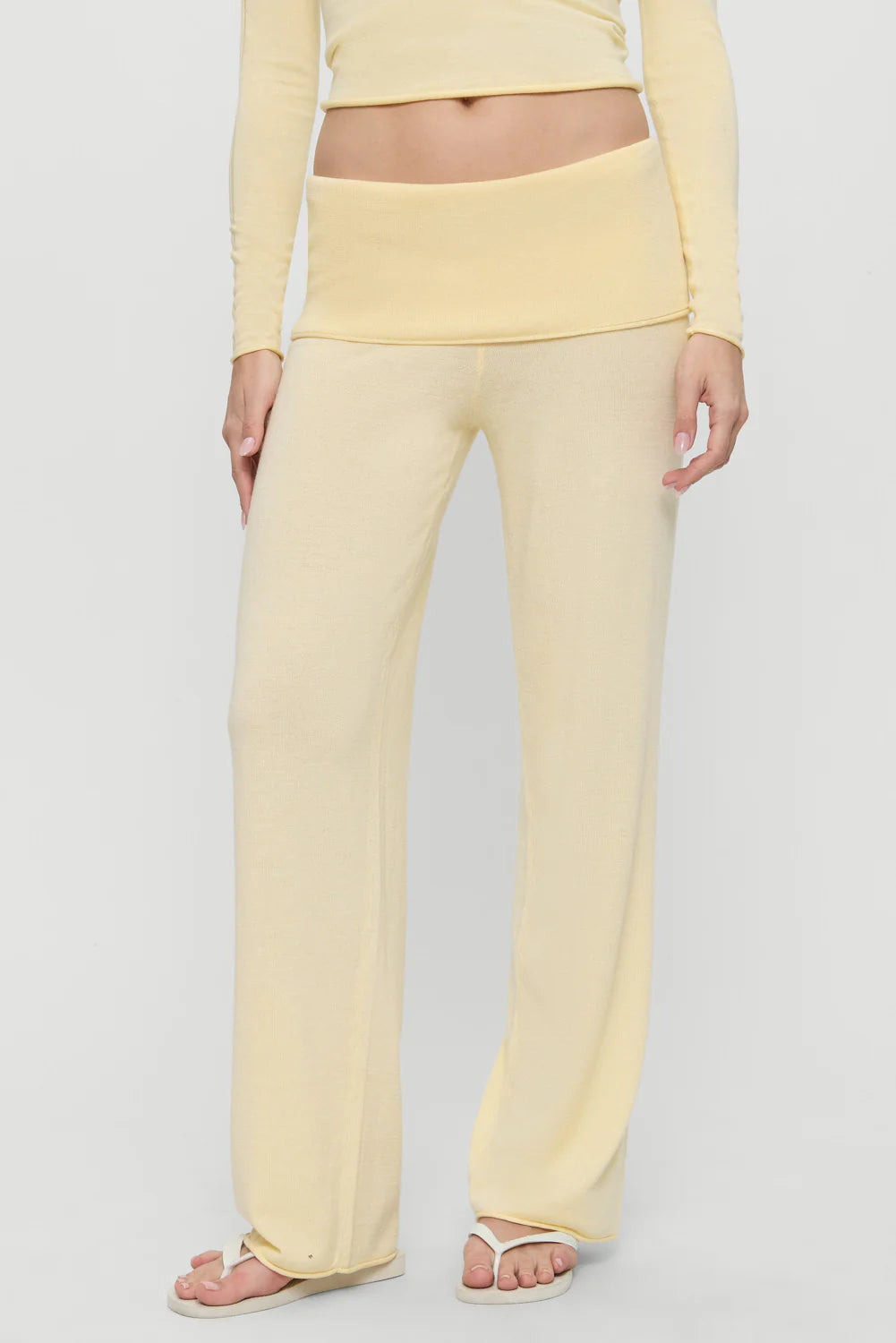 Storm Knit Pants - Buttercream