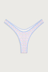 Full Moon Plaid Micro Bikini Bottom - Rose Picnic