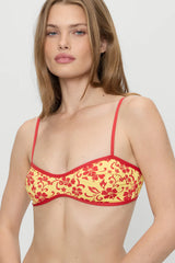 Lane Skimpy Bandeau Bikini Top - Favorite Flower