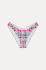 Charlotte Cheeky Bikini Bottom - Americana Plaid