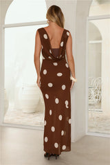 Viral Mode Maxi Dress Brown