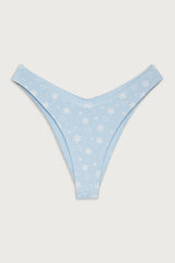Enzo Waffle Cheeky Bikini Bottom - Flurries