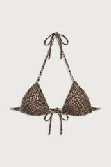 Nick Triangle Halter Bikini Top - Baby Leopard
