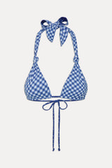 Kealy Reversible Halter Bikini Top - Starry Gingham