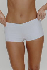 Logan Eyelet Swim Shorts - Spring Cloud