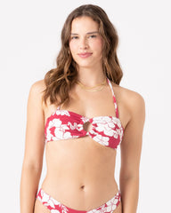Hibiscus Hideaway Ring Bandeau Bikini Top