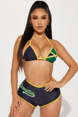 Jamaica Getaway 3 Piece Bikini Set - Black/combo