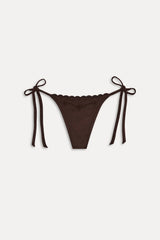 Mackenzie Suede String Bikini Bottom - Desert Suede