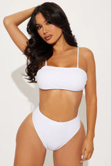 Maui Mix And Match High Cut Cheeky Bikini Bottom - White