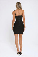 Iconic Edge Bandage Mini Dress Black